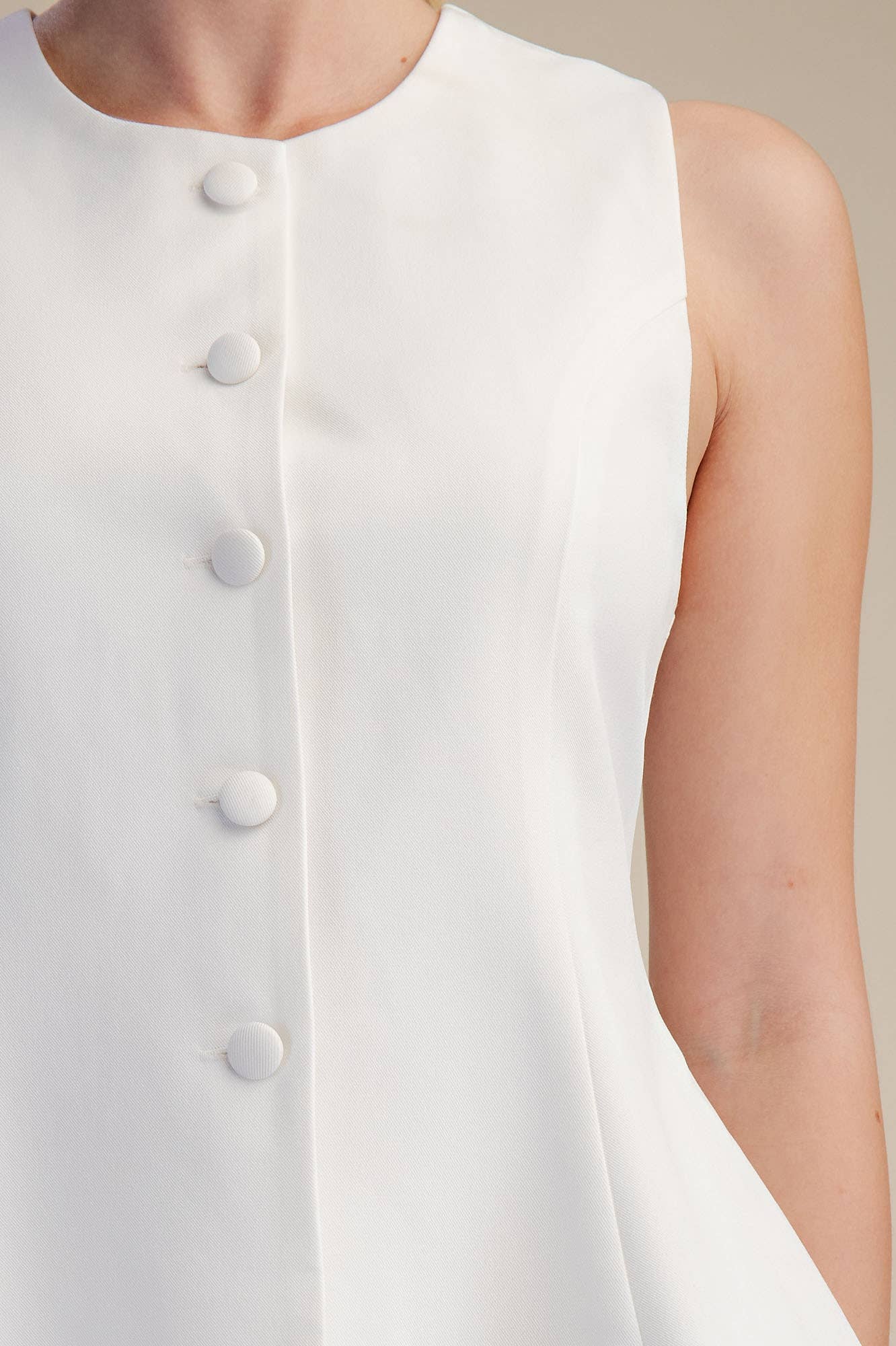 Button Peplum Vest