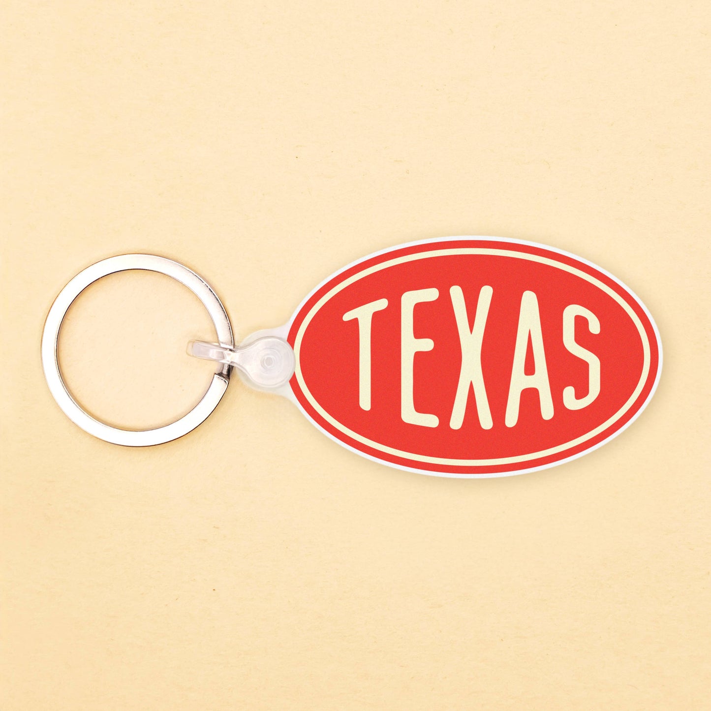 Vintage Oval Customizable Keychain