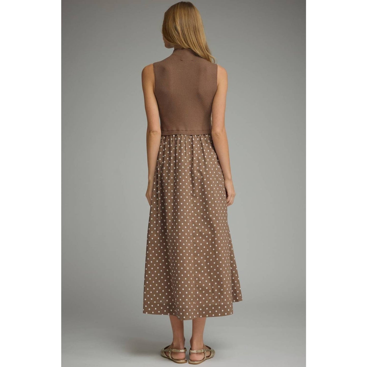 NEW Polka dot sleeveless midi dress