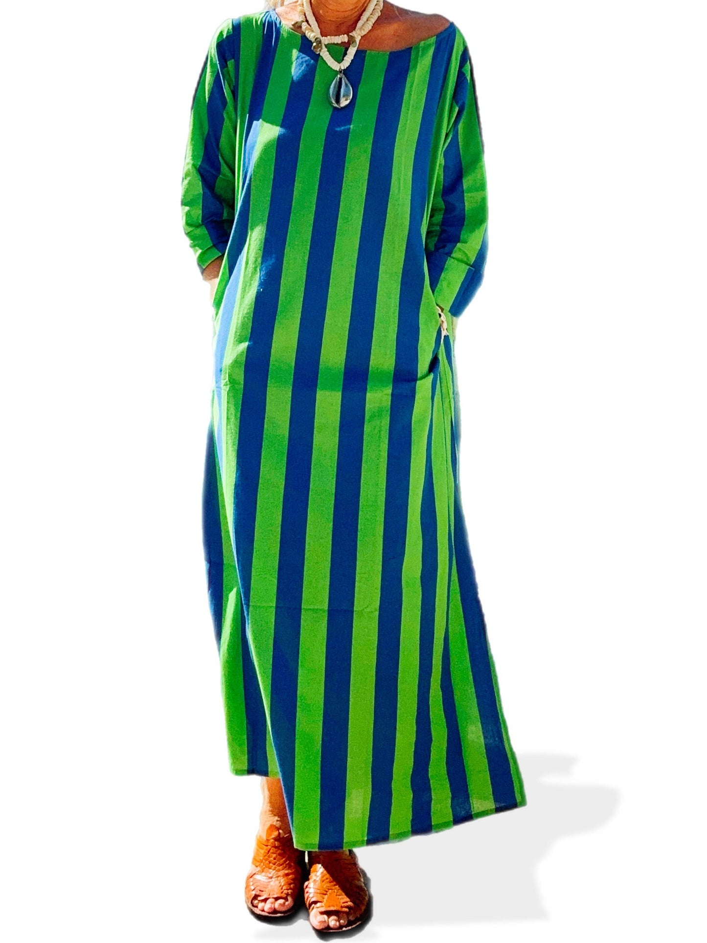Surf Stripe Off the Shoulder Dress