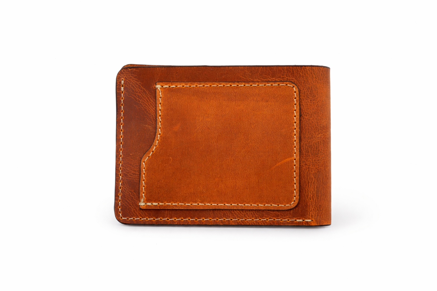 Men’s Full-Grain Crazy Leather Bifold Wallet Premium Leather