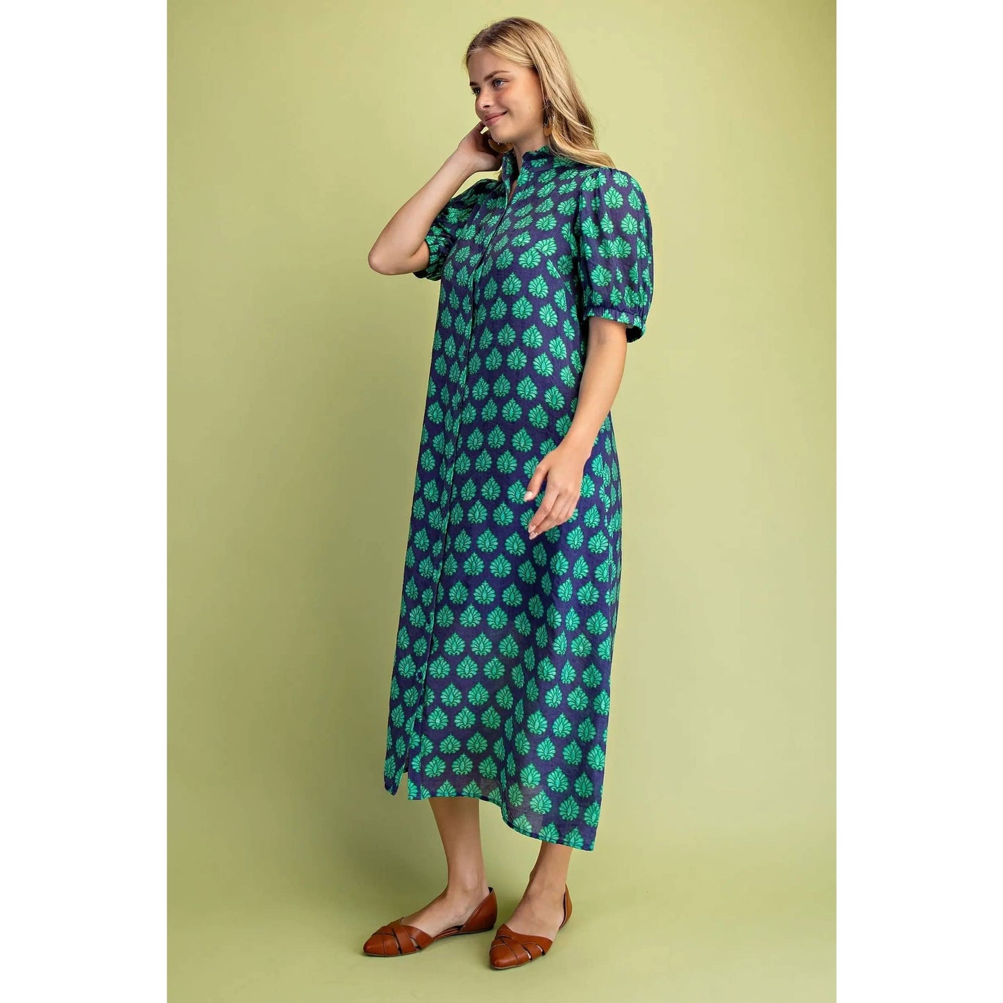 Printed Midi Dress