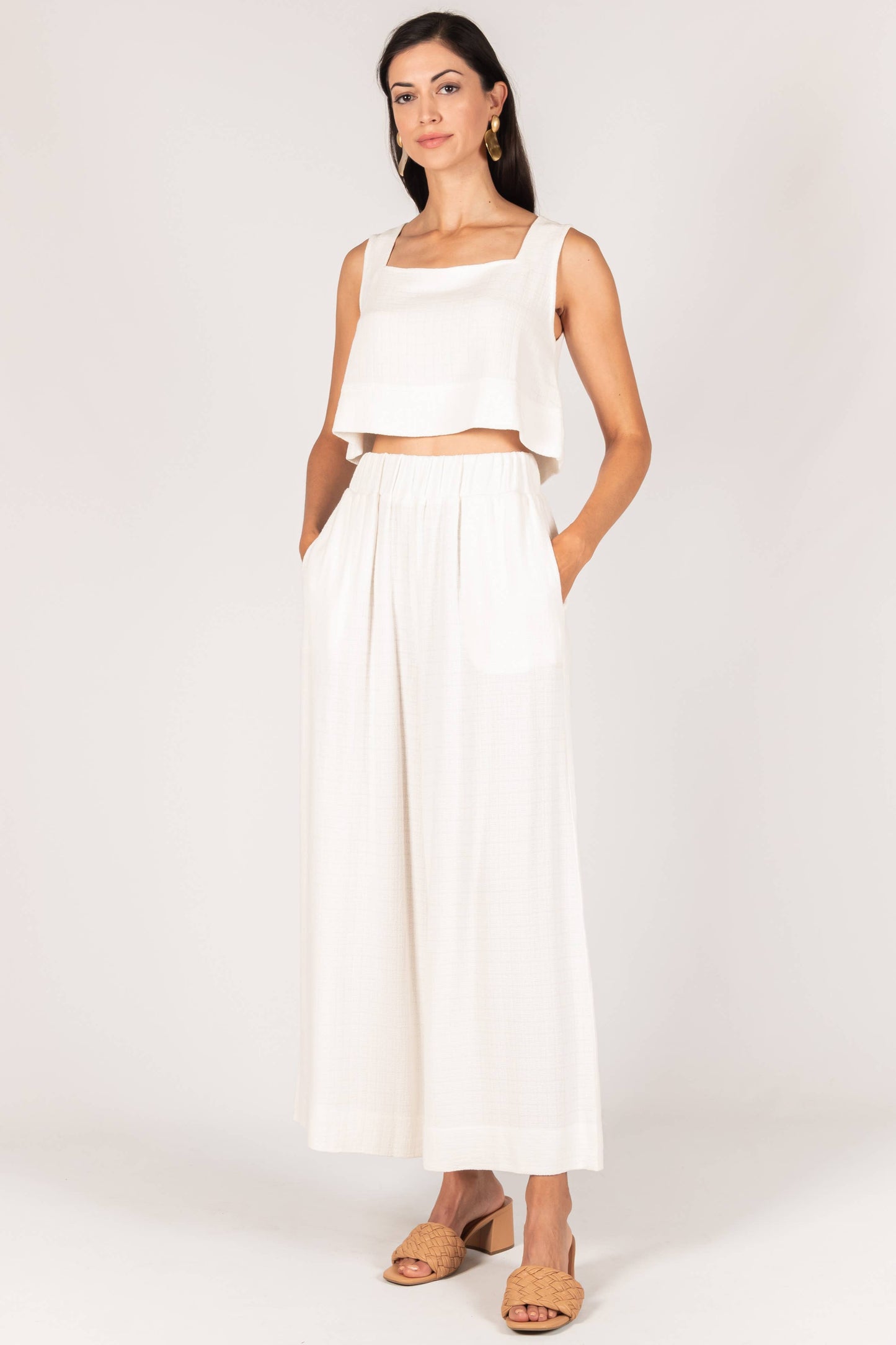 P. CILL Linen Wide Leg Pants