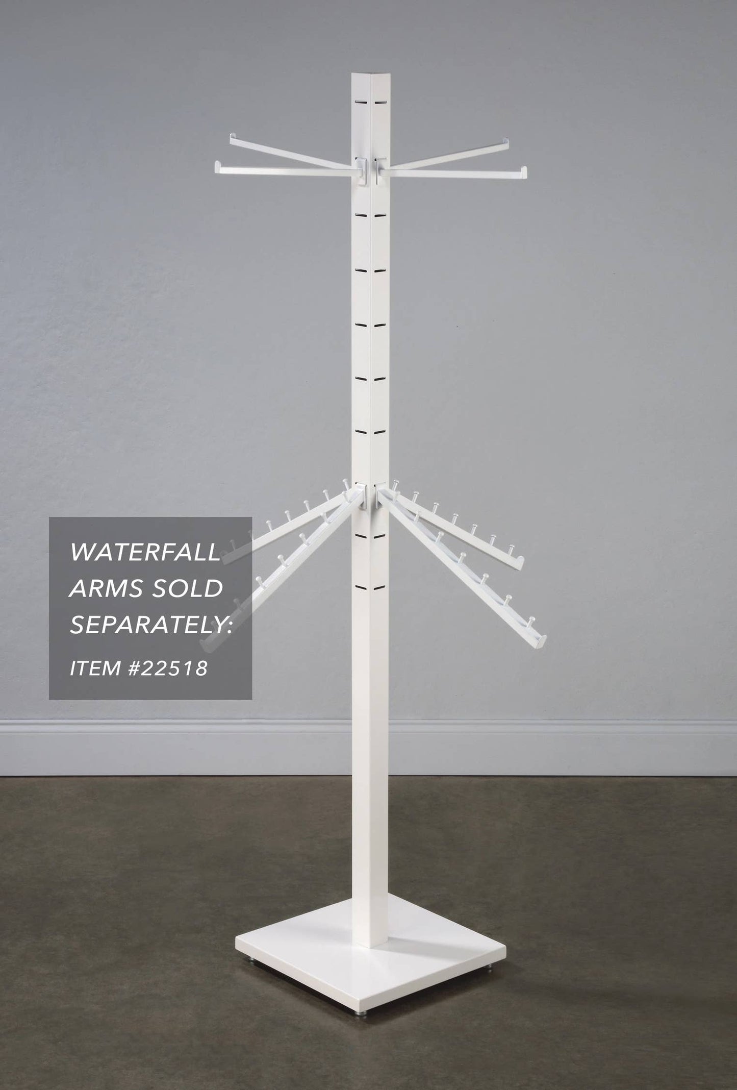 4-Sided Floor Standing Displays with 12 Adjustable Arms