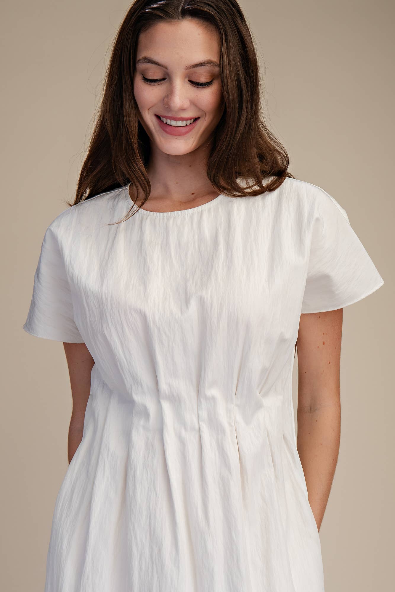 Round Neck Midi Dress