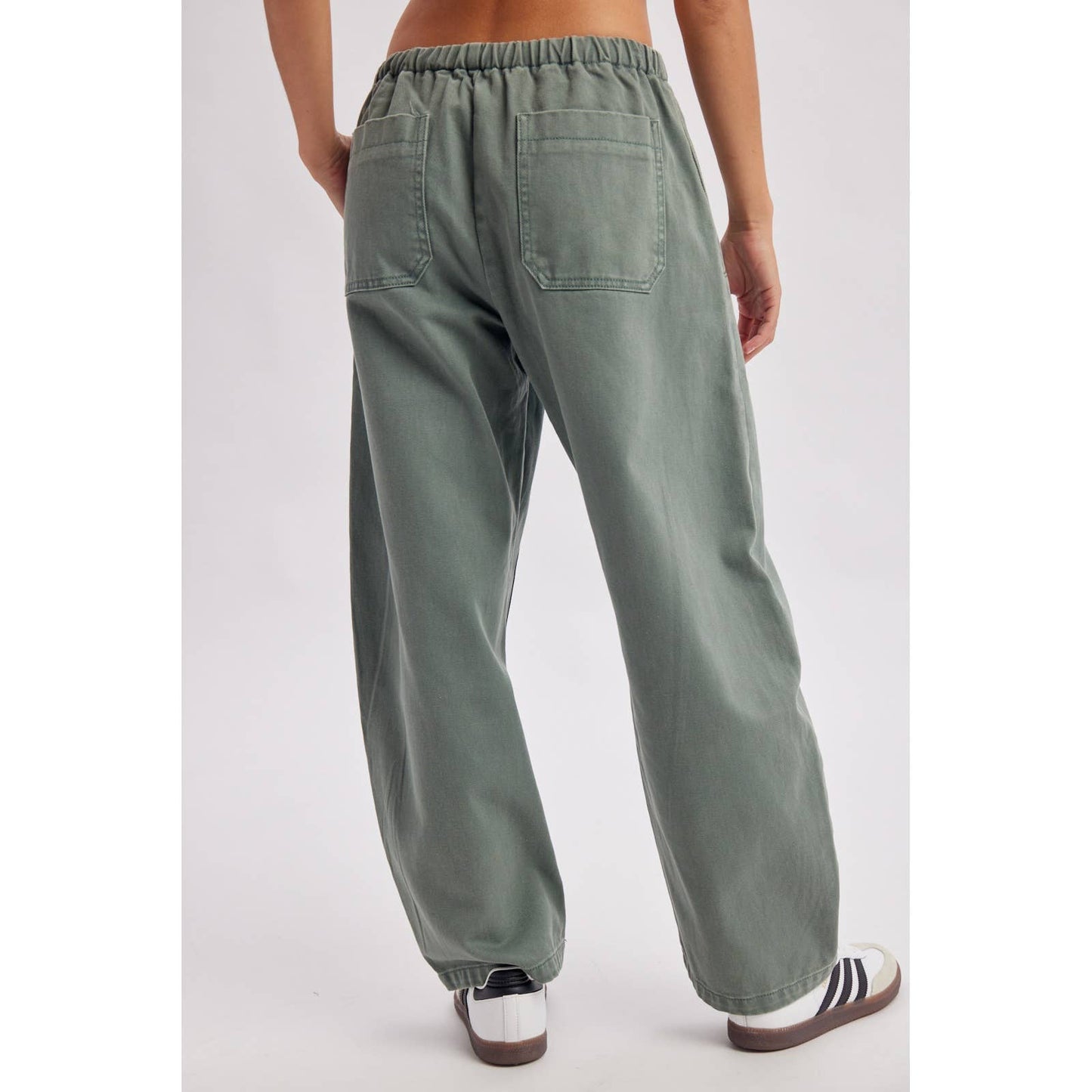 DRAWSTRING BARREL DENIM PANTS / WL26-13640