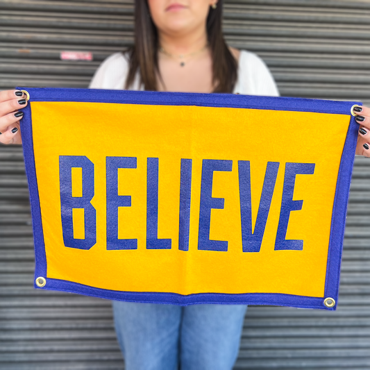 Believe Camp Flag by Oxford Pennant Company