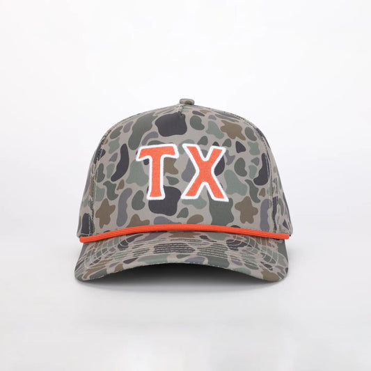 TX Collegiate Hat Camo & Orange