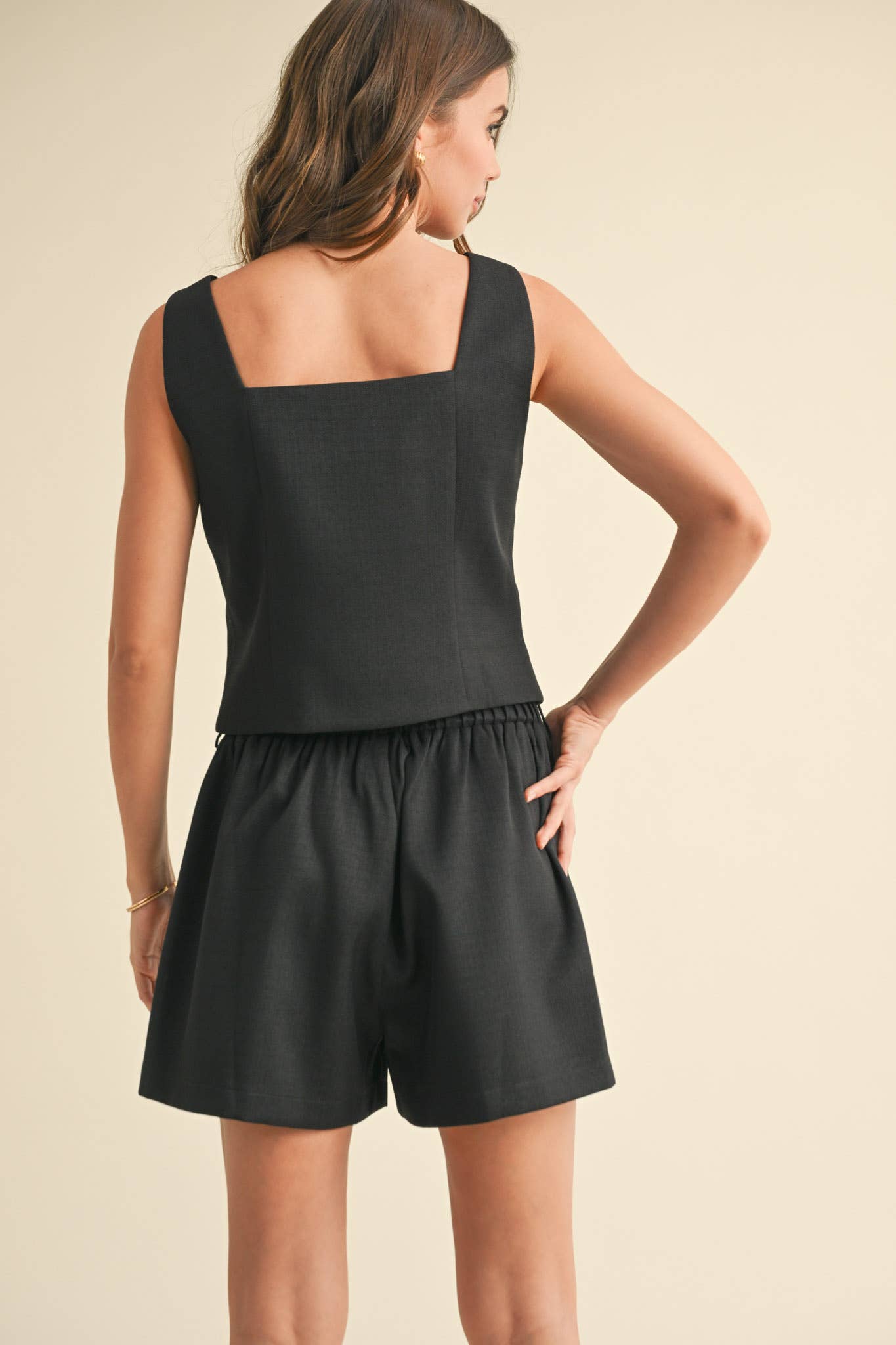 SCALLOPED VEST AND SHORTS SET MPST3829
