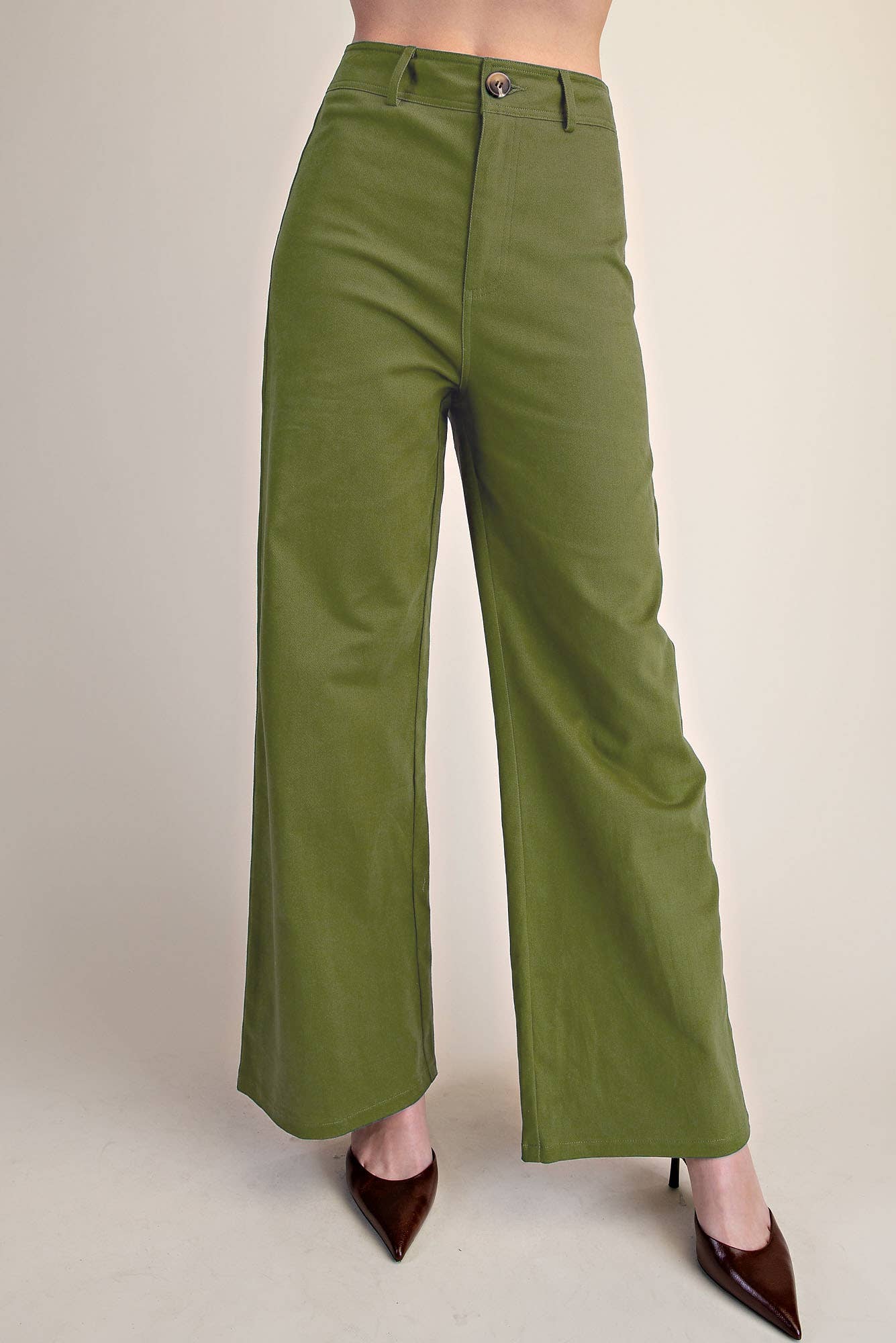 High-Waist Straight Stretchy Pants