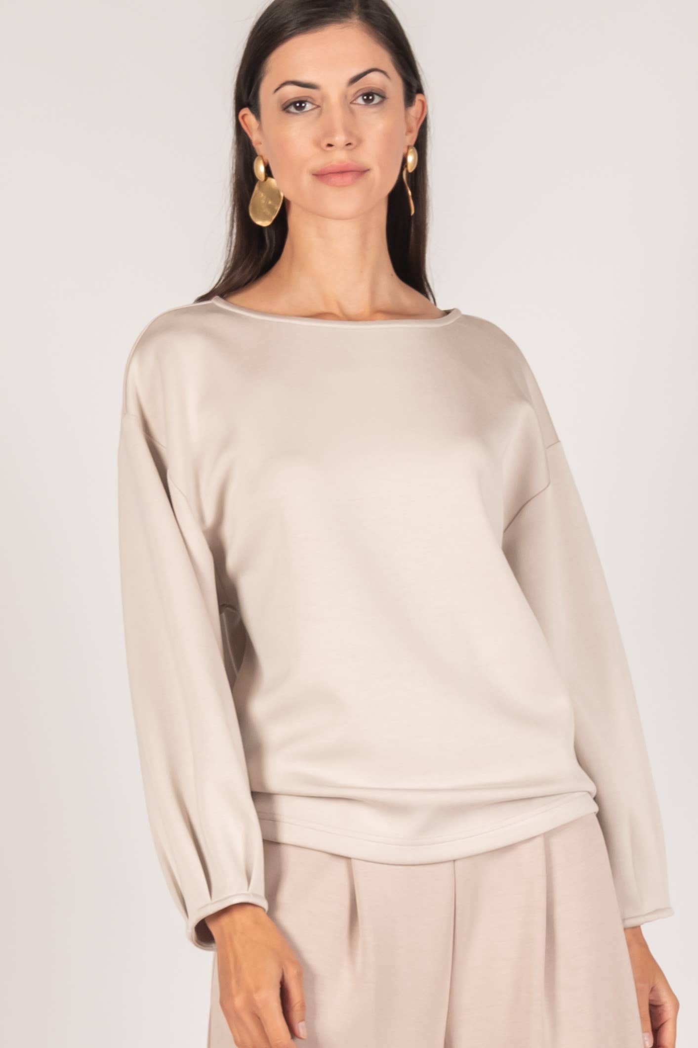 P. CILL Butter Modal Dropped Shoulder Top