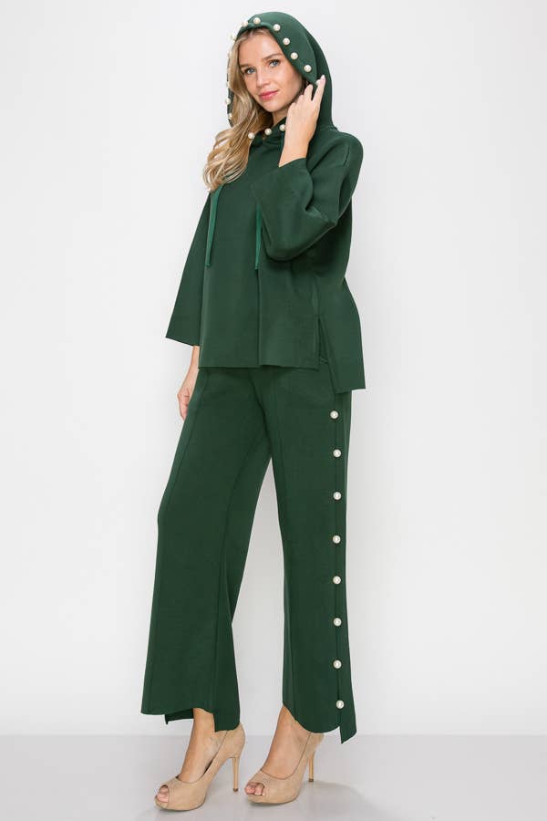 Farrah French Scuba Pearl Long Pant