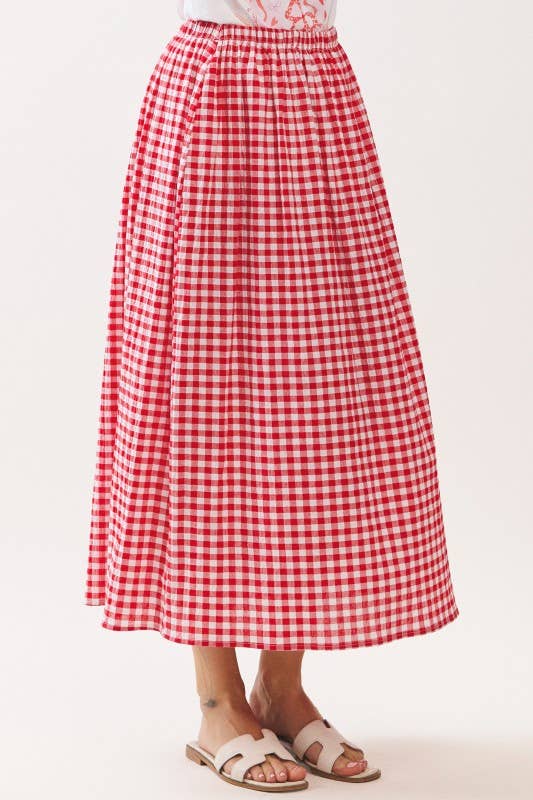 Gingham Maxi Skirt WS52550