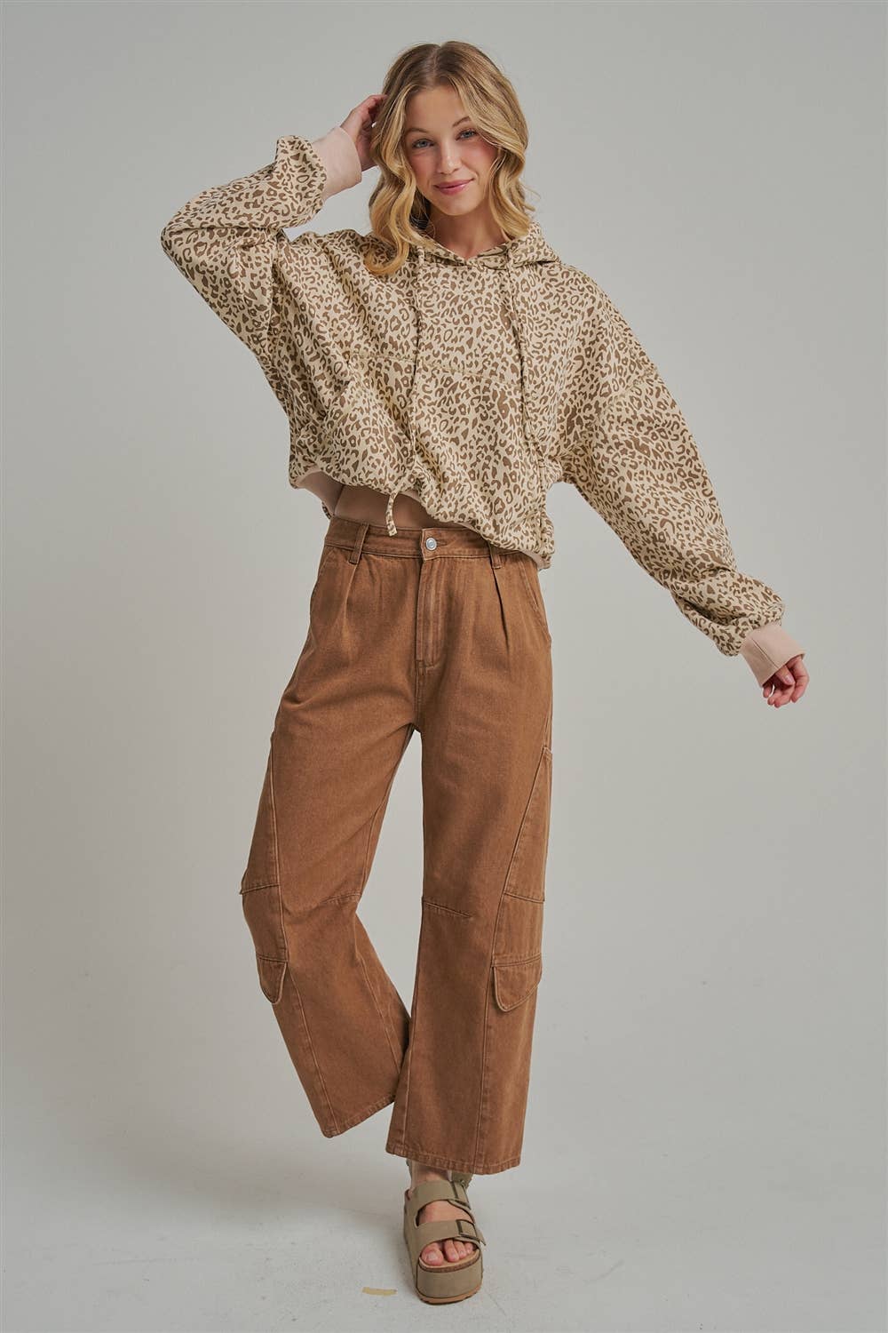 MID RISE VINTAGE WASHED CARGO PANTS _JLB80097-02