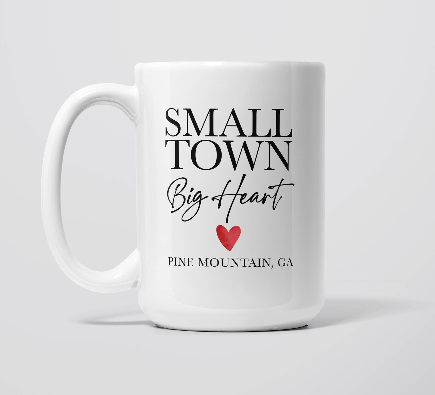 Small Town Big Heart Custom Hometown Mug