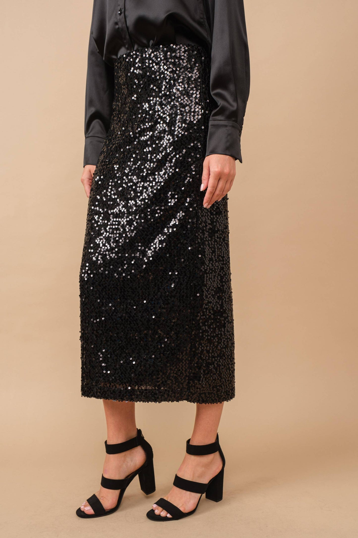 MAS2615 Sharon Sequin Midi Skirts