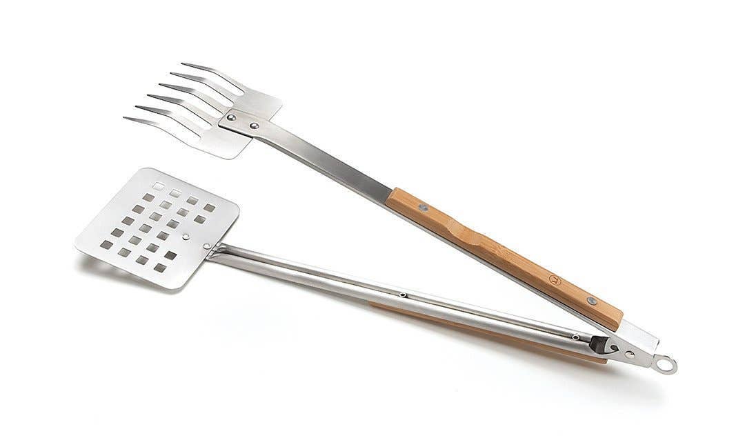 Outset Verde Claw Tong, Stainless Steel, 2.5" x 4.75" x 20"