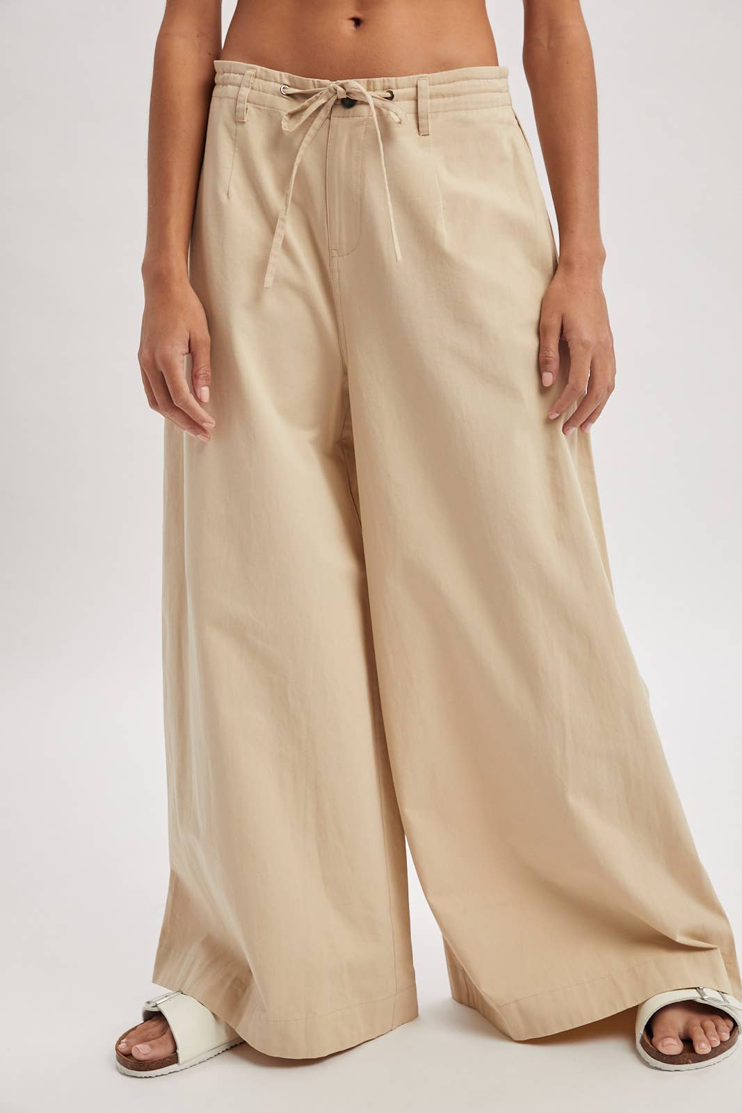 WIDE LEG DRAWSTRING PANTS / WL25-11679