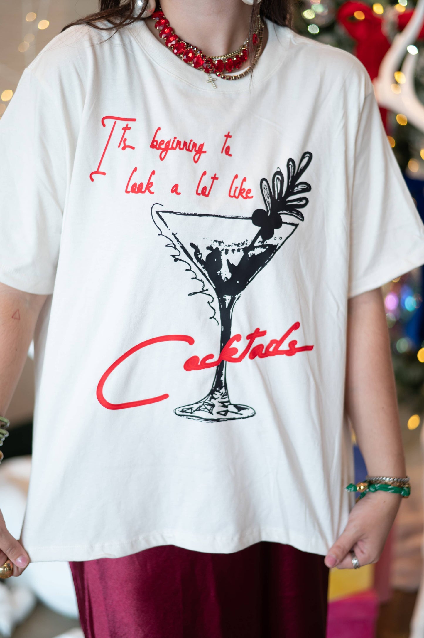 It's Beginning To Look A lot Like Cocktails Graphic Tee