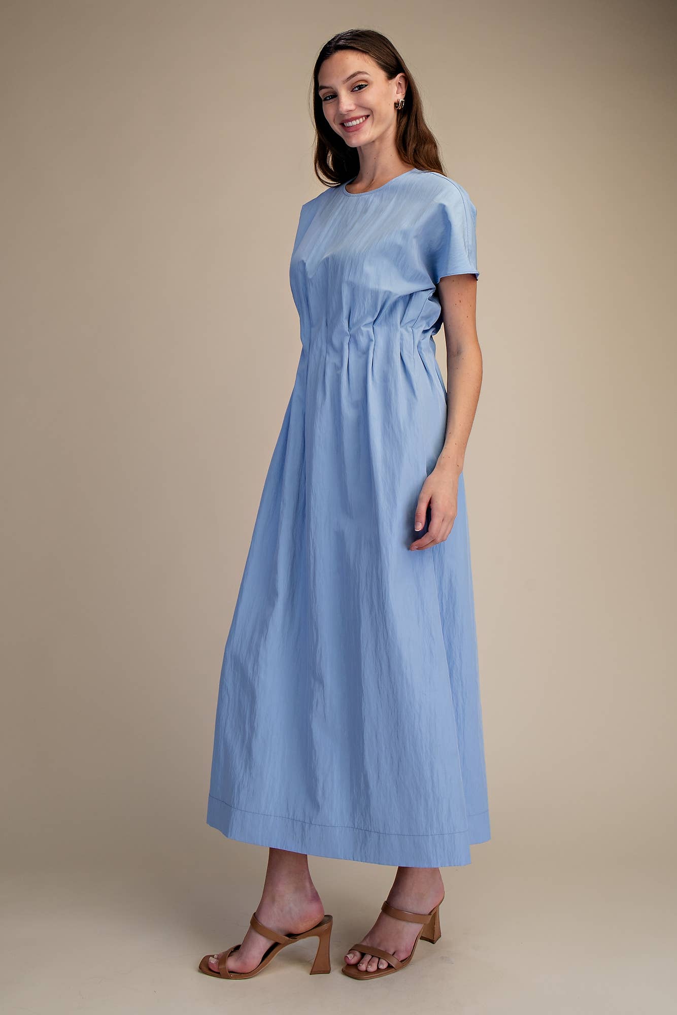 Round Neck Midi Dress