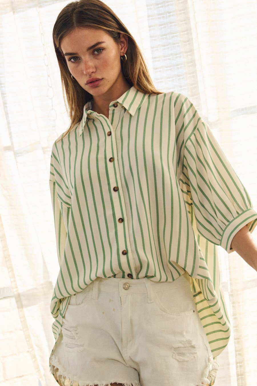 Relaxed Button-front Shirt