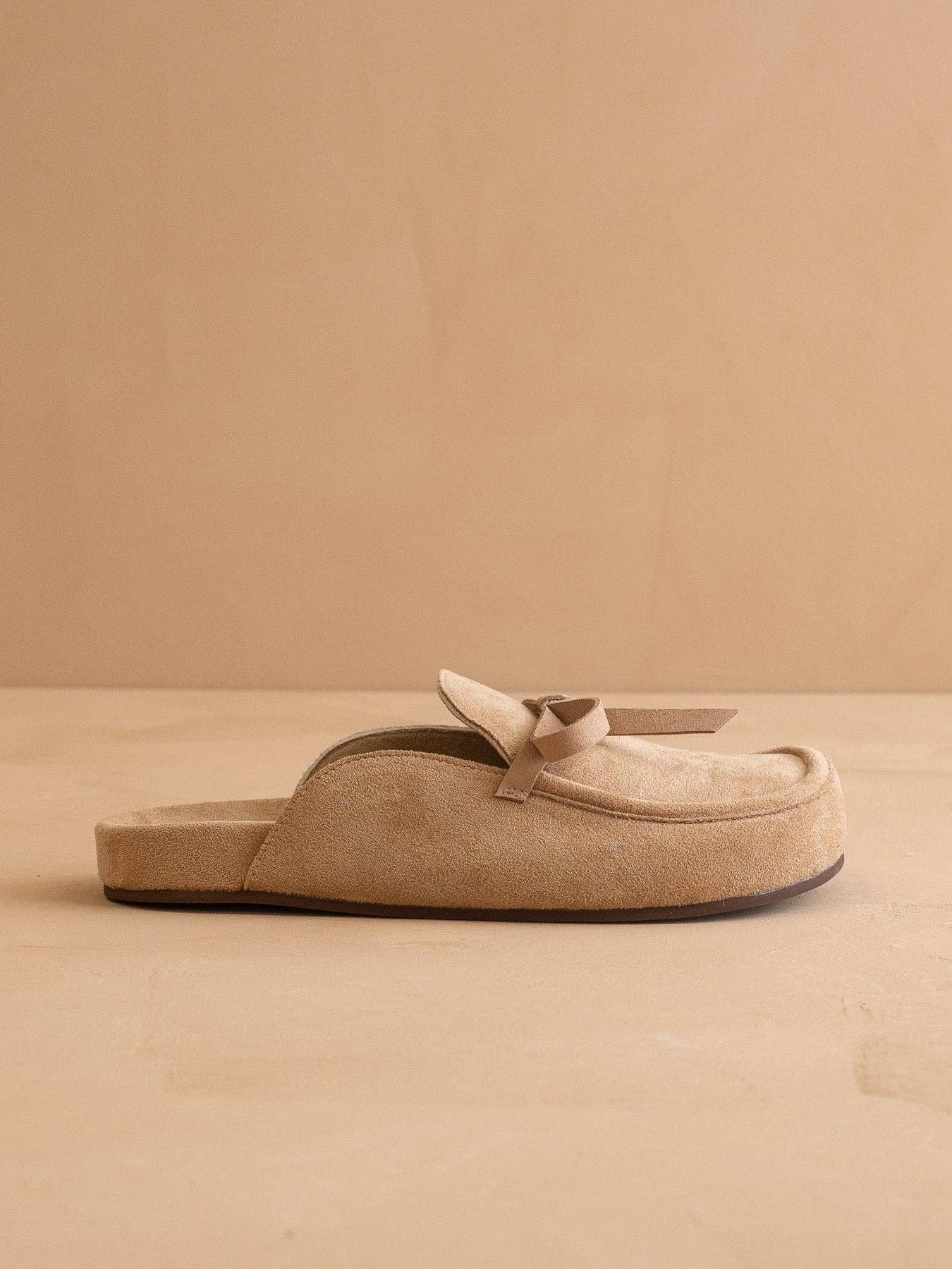 The Stevie | Almond Tie Fall Mule Loafer