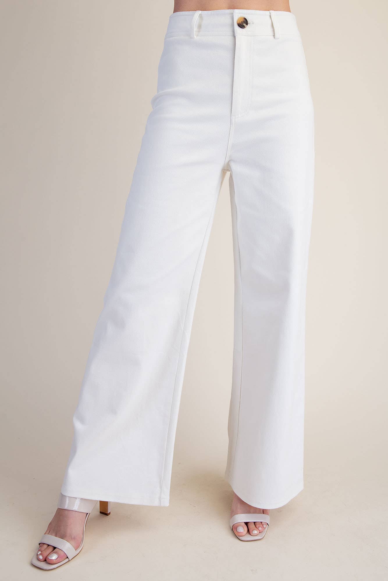 High-Waist Straight Stretchy Pants