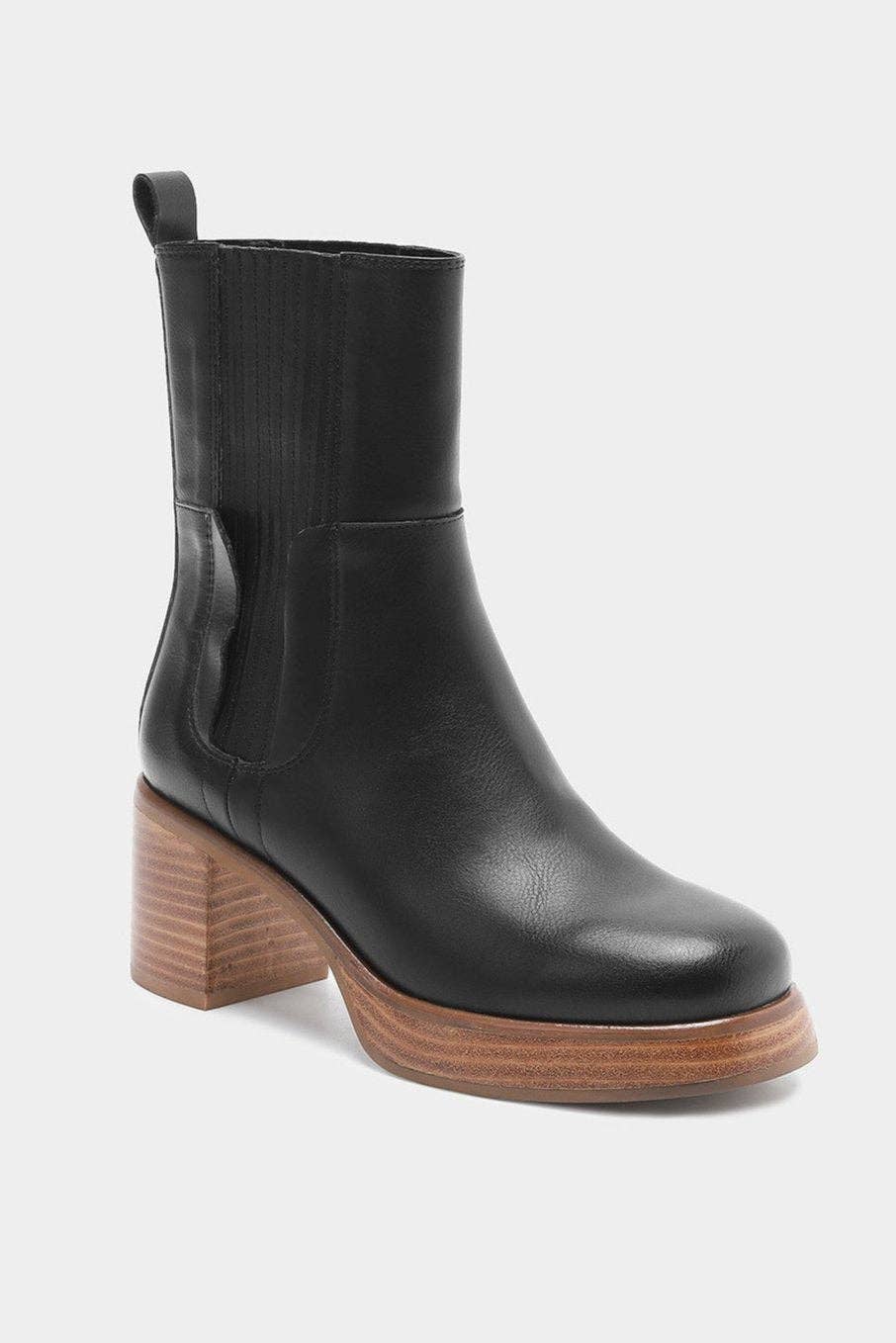 TRICIA-01 Block Heel Ankle Boots