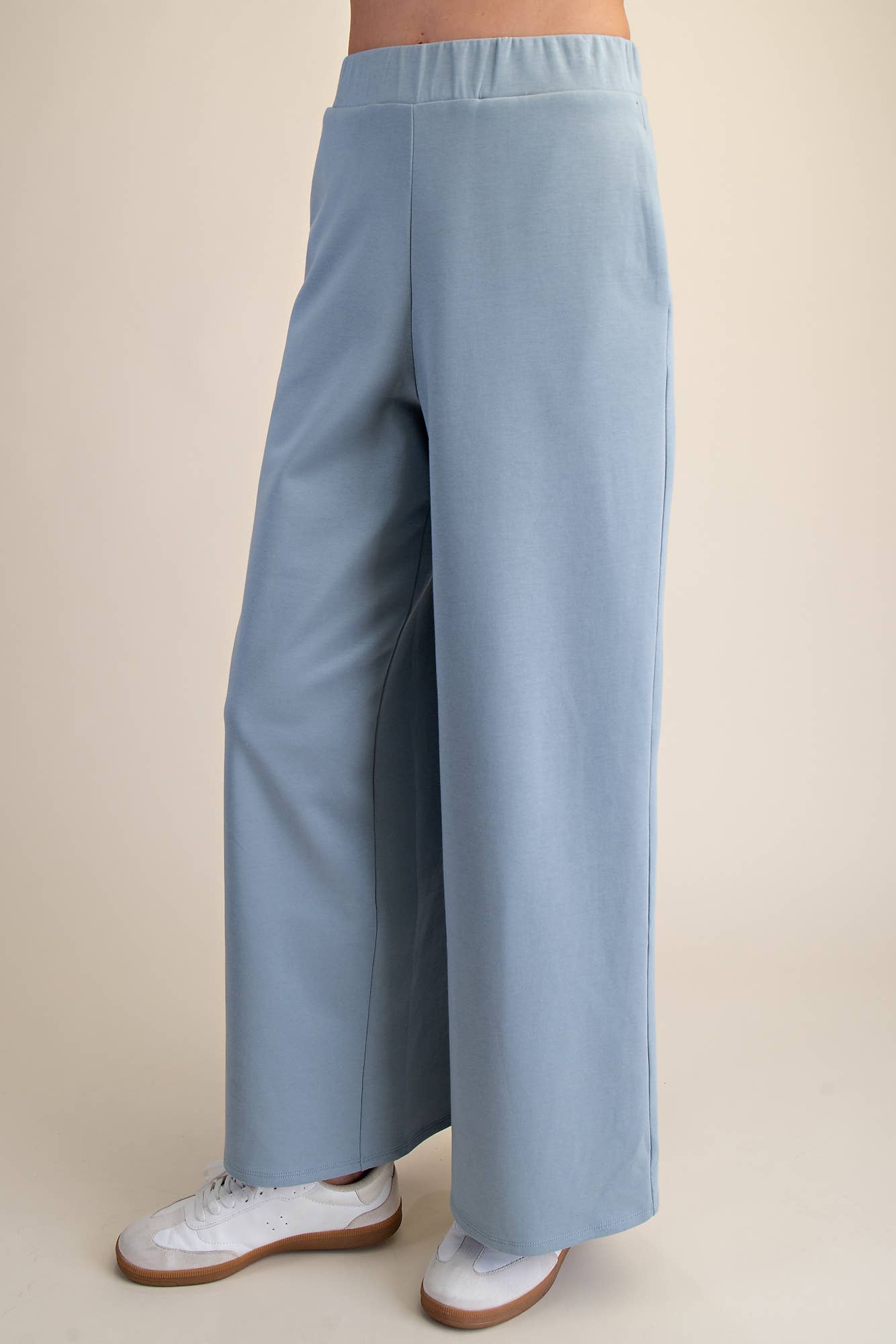 Waist Elastic Band Wide Leg Pants