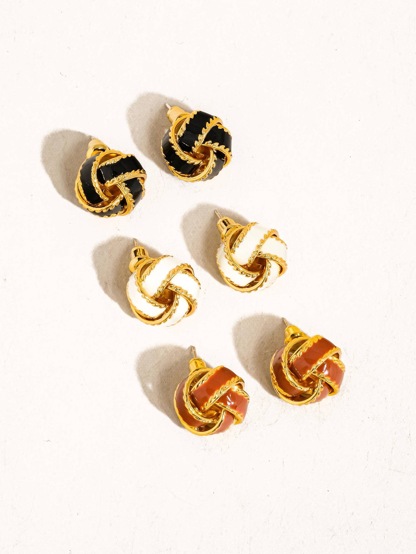 Astor 18K Gold Basket Weaved Ball Studs