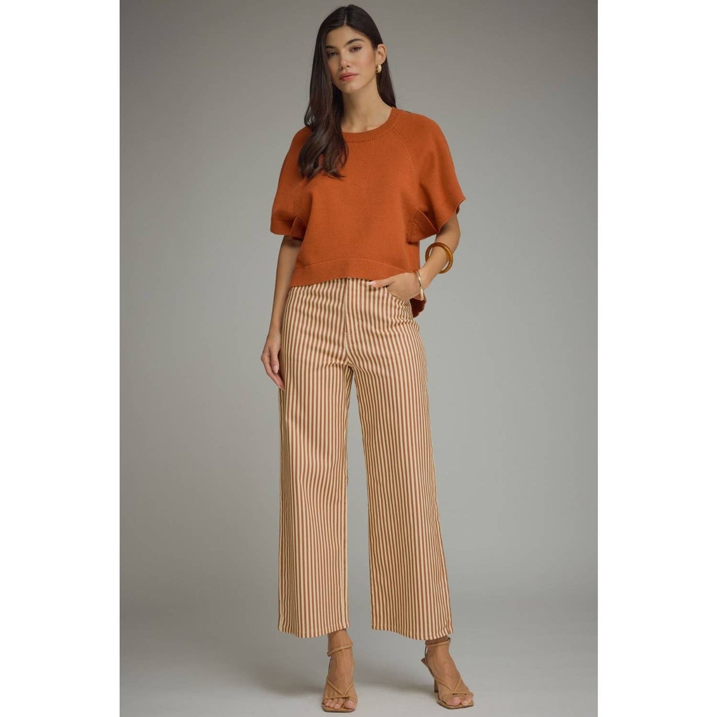 NEW Solid short dolman sleeve knit top
