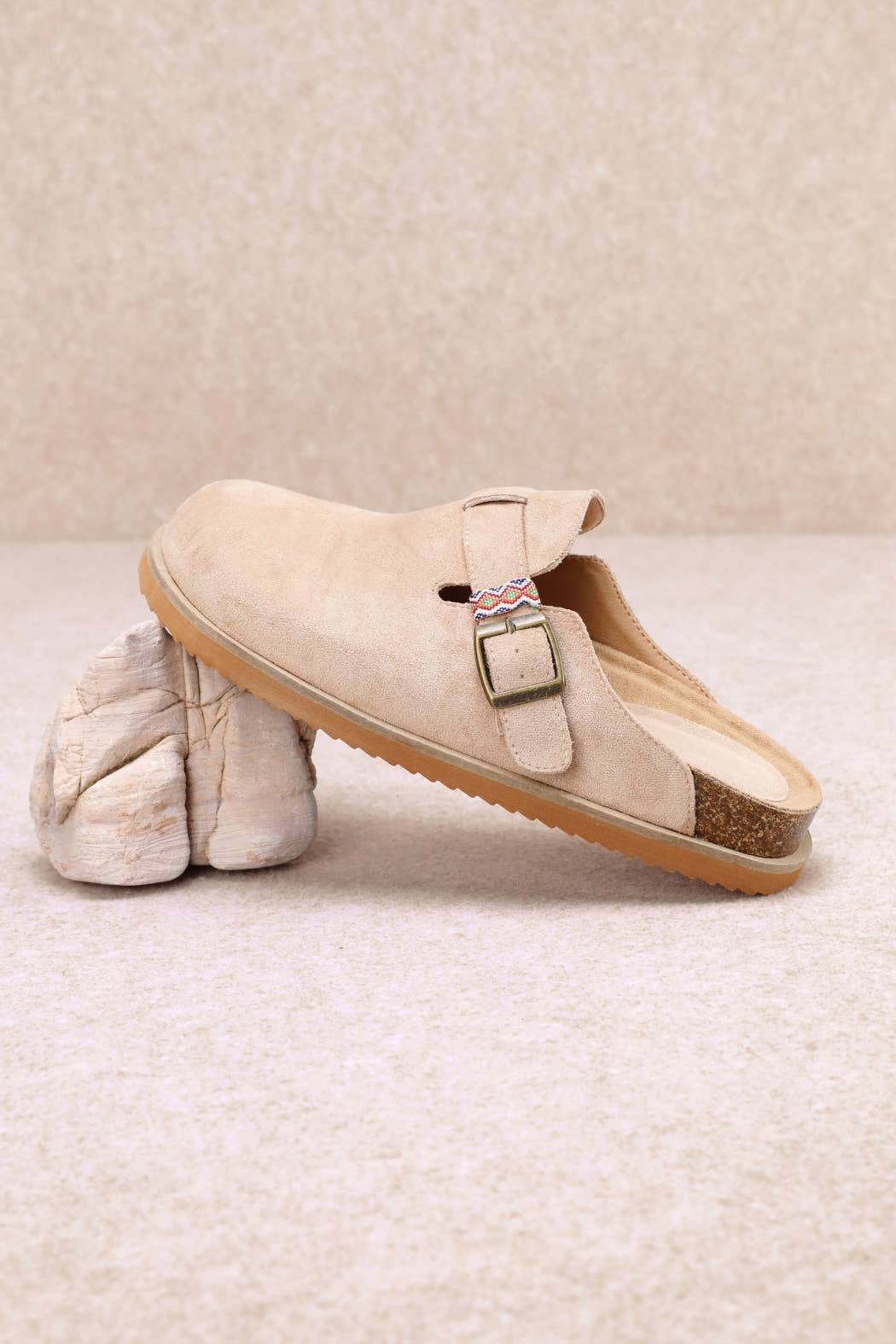 CAPRI BRAIDED LOOP DETAIL CLOSED-TOE CORK CLOG SANDADL