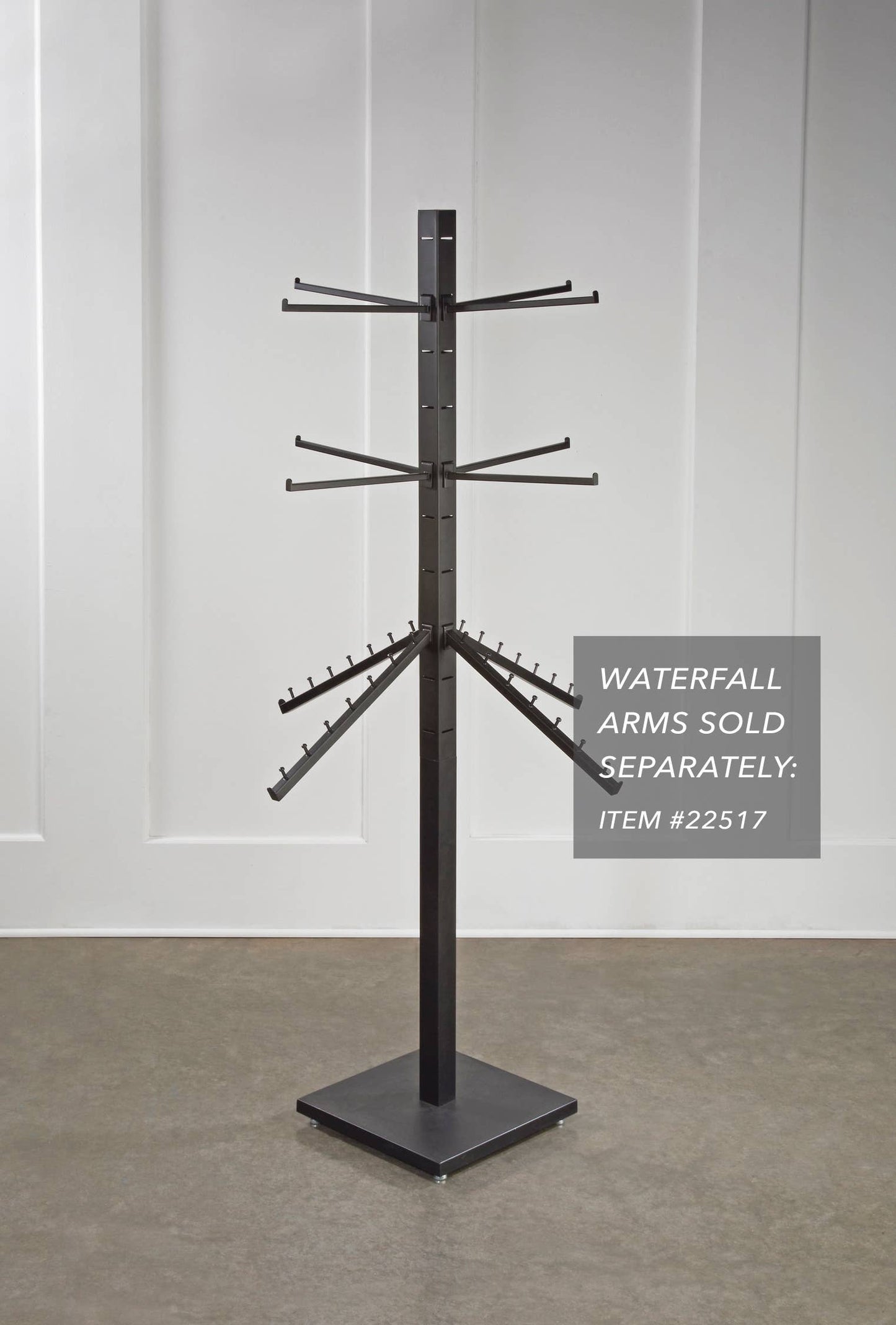 4-Sided Floor Standing Displays with 12 Adjustable Arms