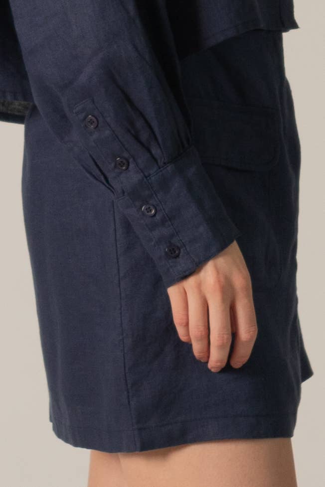 P.CILL Linen Cargo Style Skort