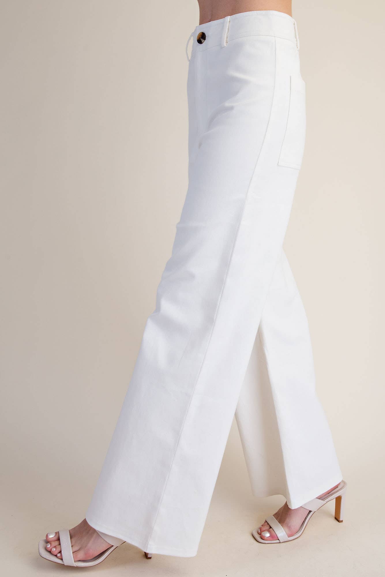 High-Waist Straight Stretchy Pants