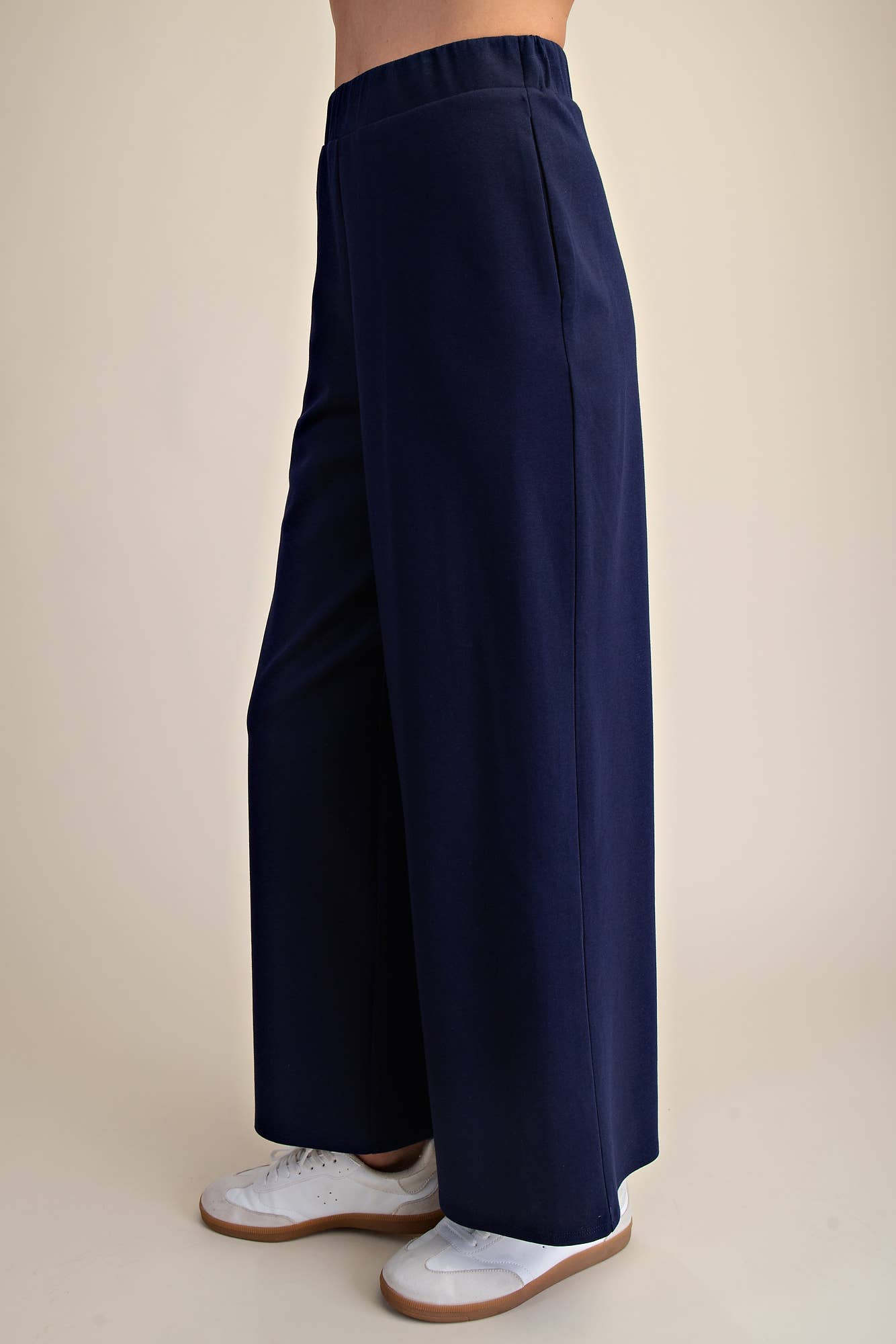 Waist Elastic Band Wide Leg Pants