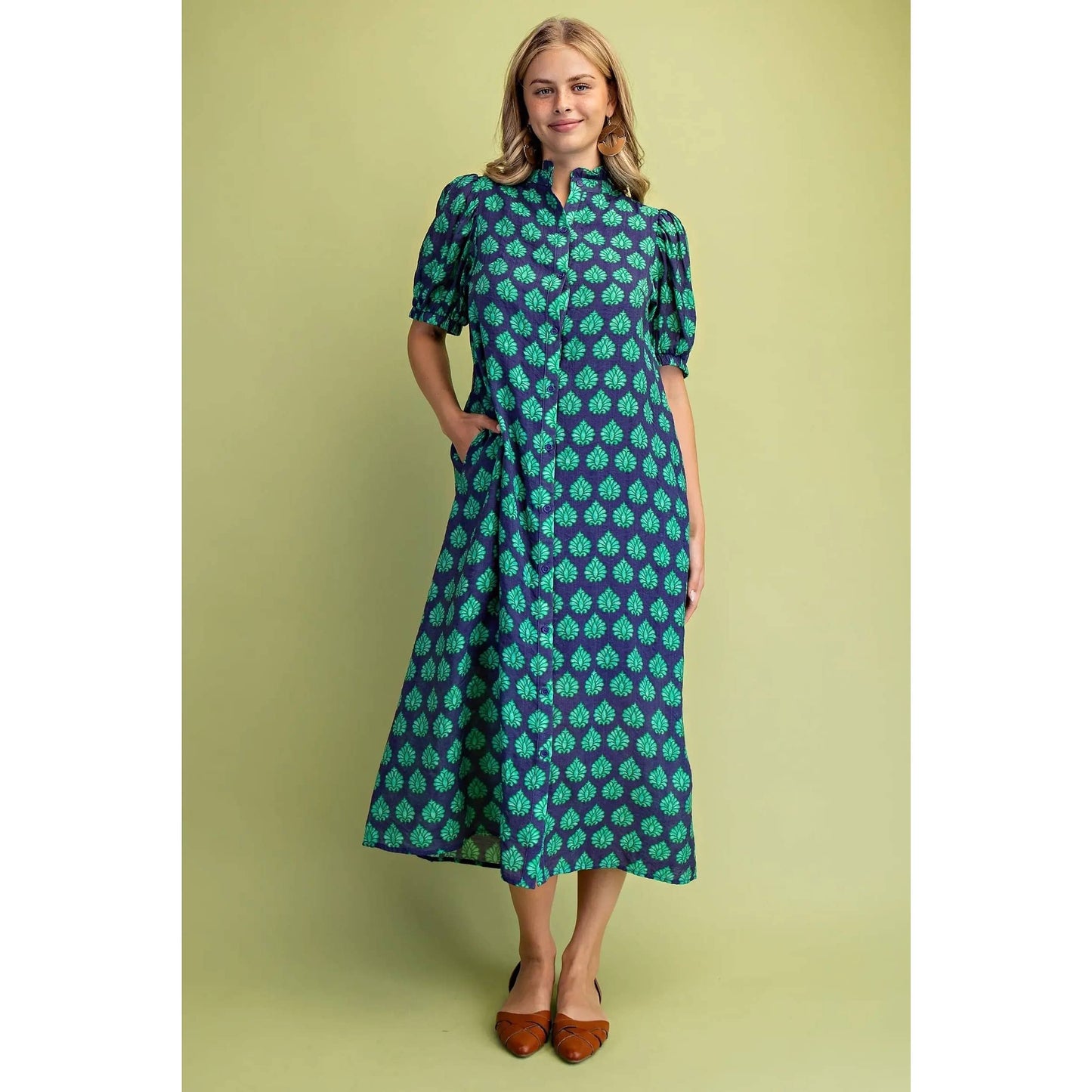 Printed Midi Dress