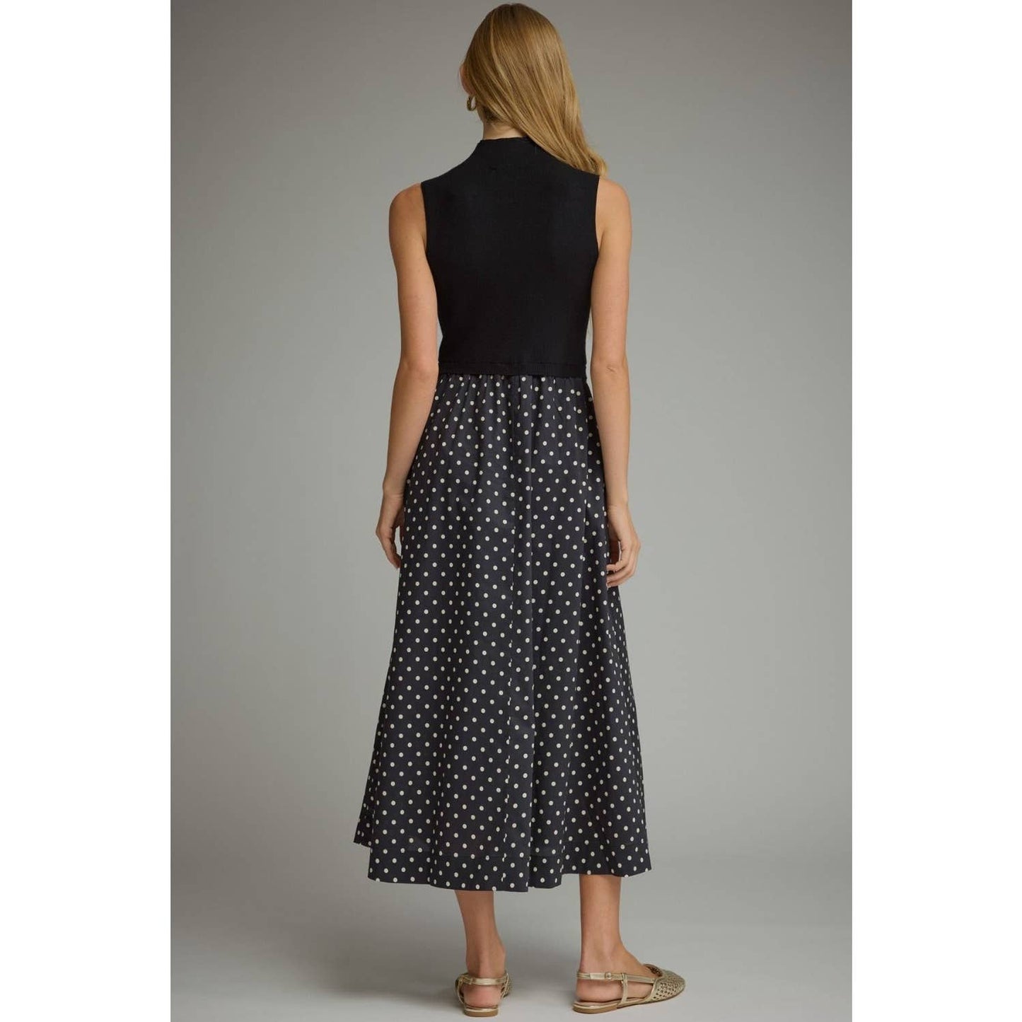 NEW Polka dot sleeveless midi dress
