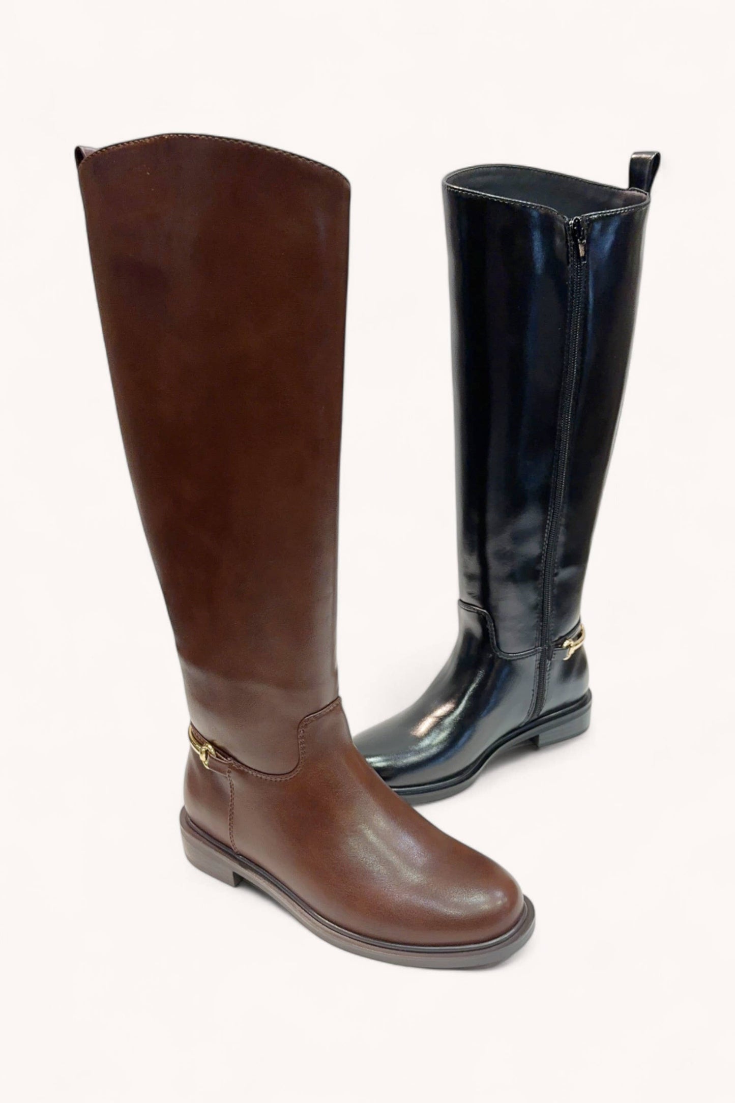 CITYWALK-09 HORSEBIT DETAIL TALL RIDING BOOTS