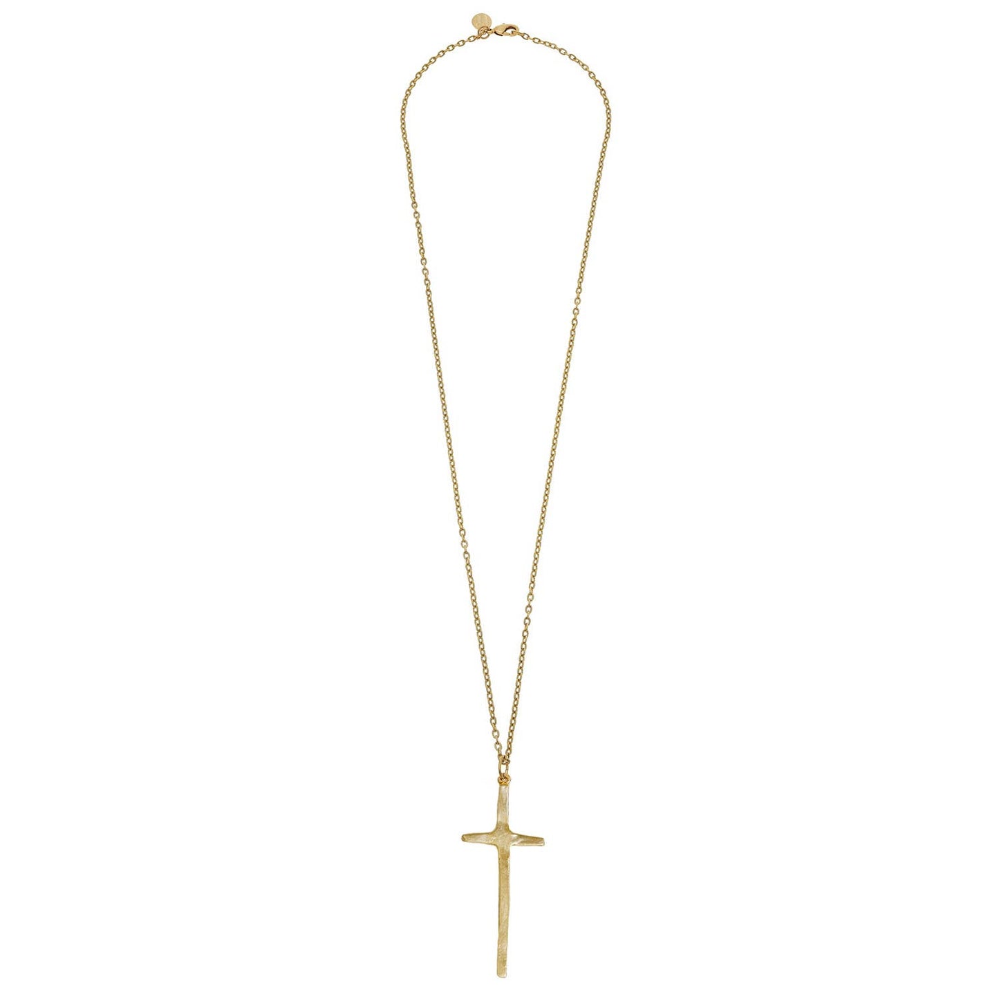Elongated Long Cross Necklace