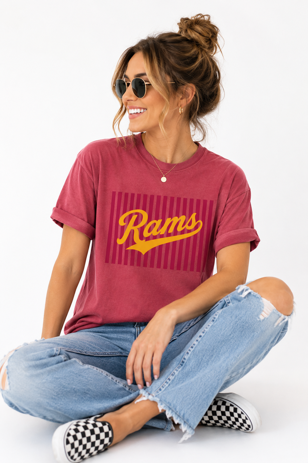 Custom Striped Tone on Tone Spirit Tee