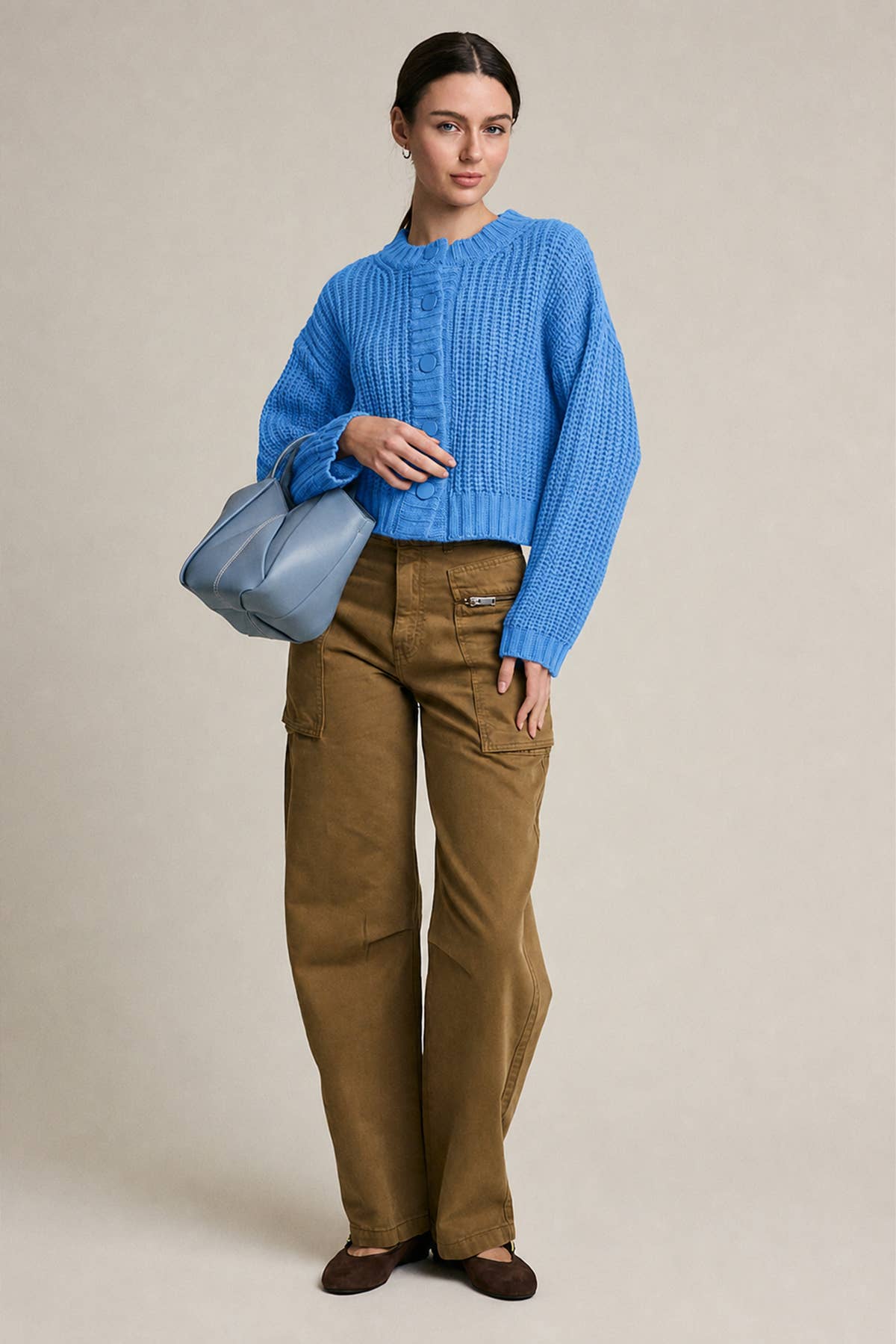 Chunky Knit Button Front Cardigan - RSW1228