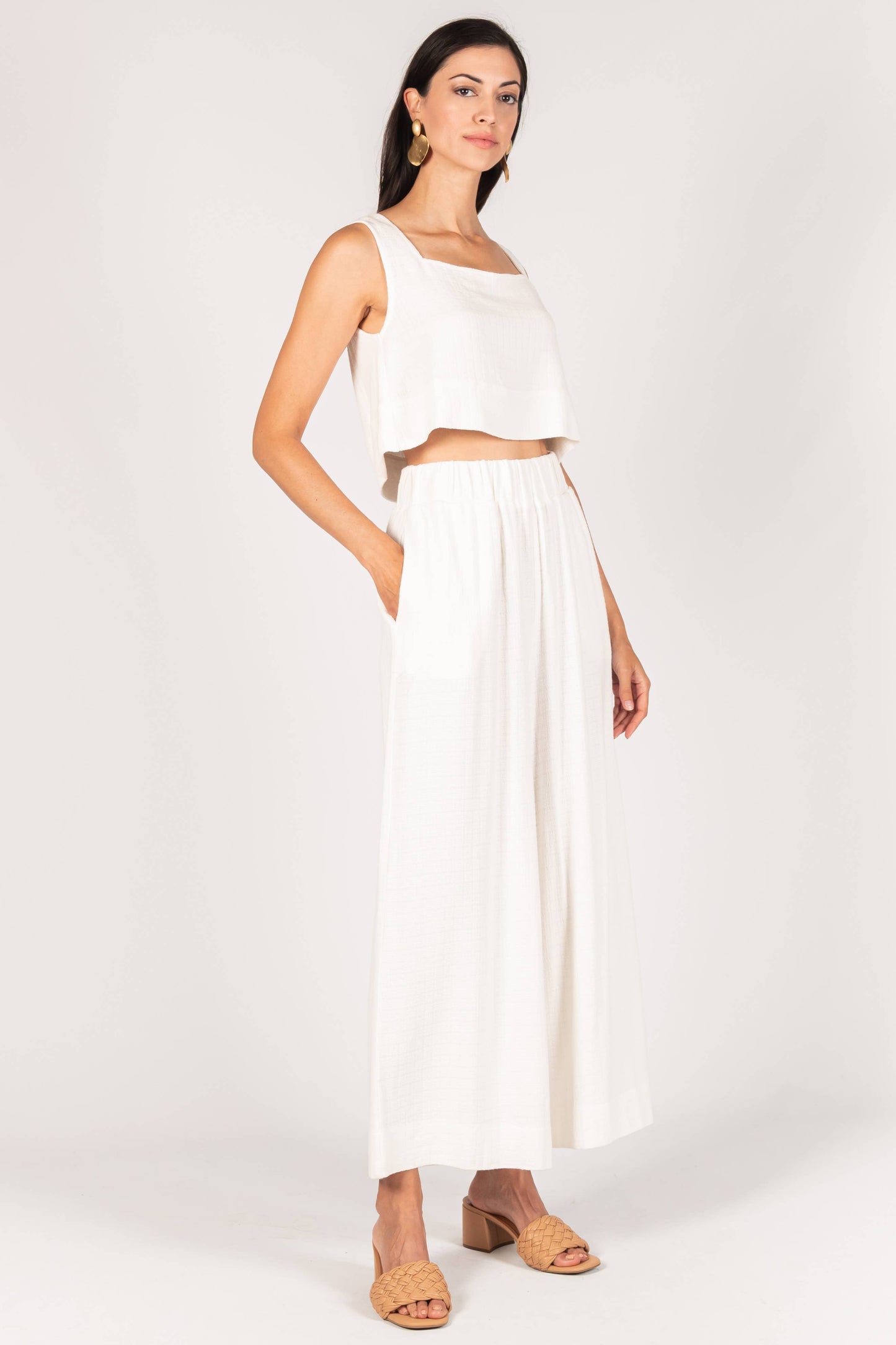 P. CILL Linen Wide Leg Pants