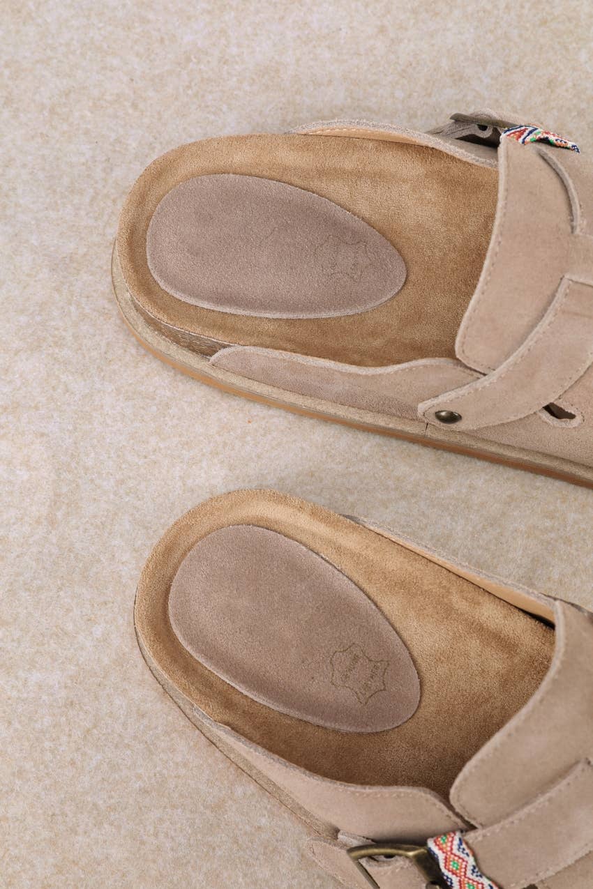 CAPRI BRAIDED LOOP DETAIL CLOSED-TOE CORK CLOG SANDADL