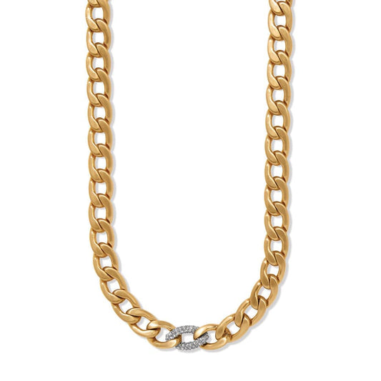 Cleo Pave Link Necklace