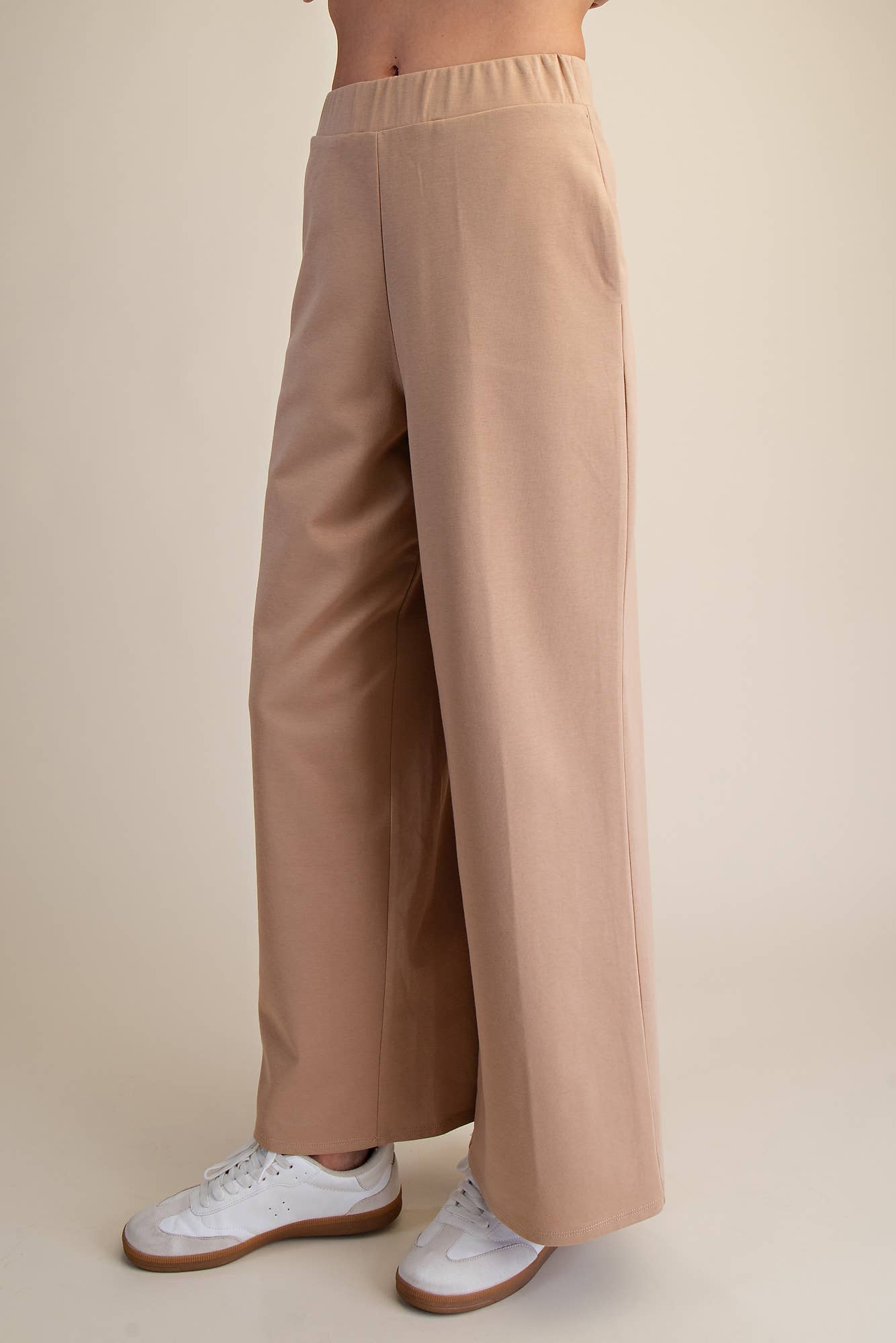 Waist Elastic Band Wide Leg Pants