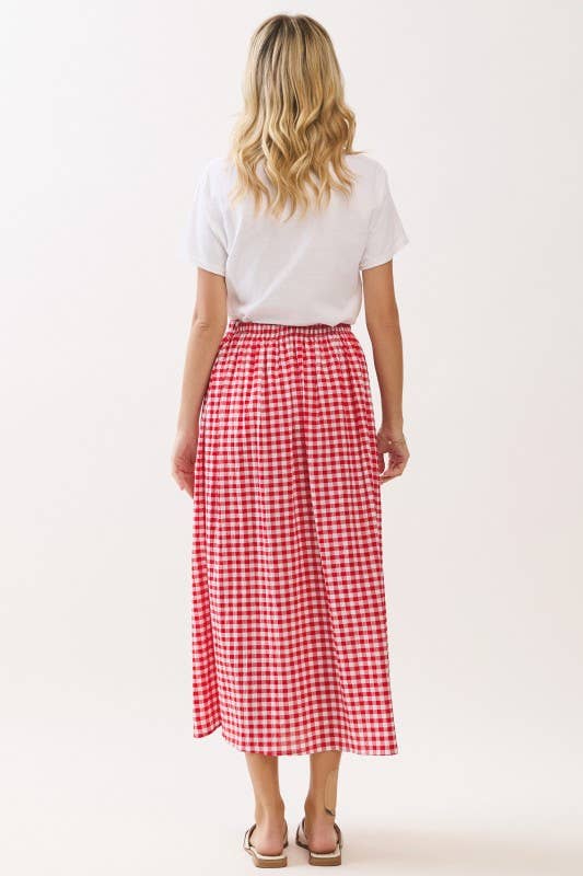 Gingham Maxi Skirt WS52550
