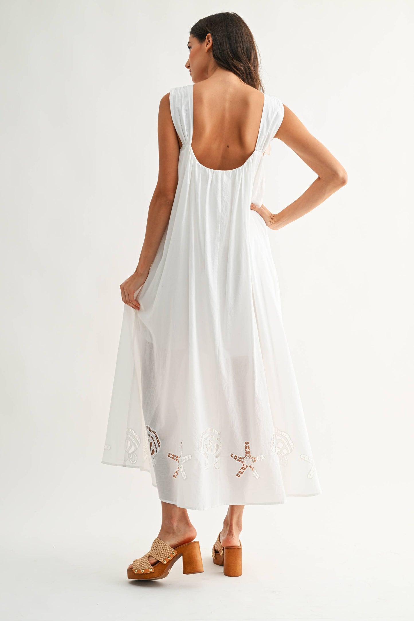 CJD27089 Embroidered Maxi Dress with Floral Shoulder Accents