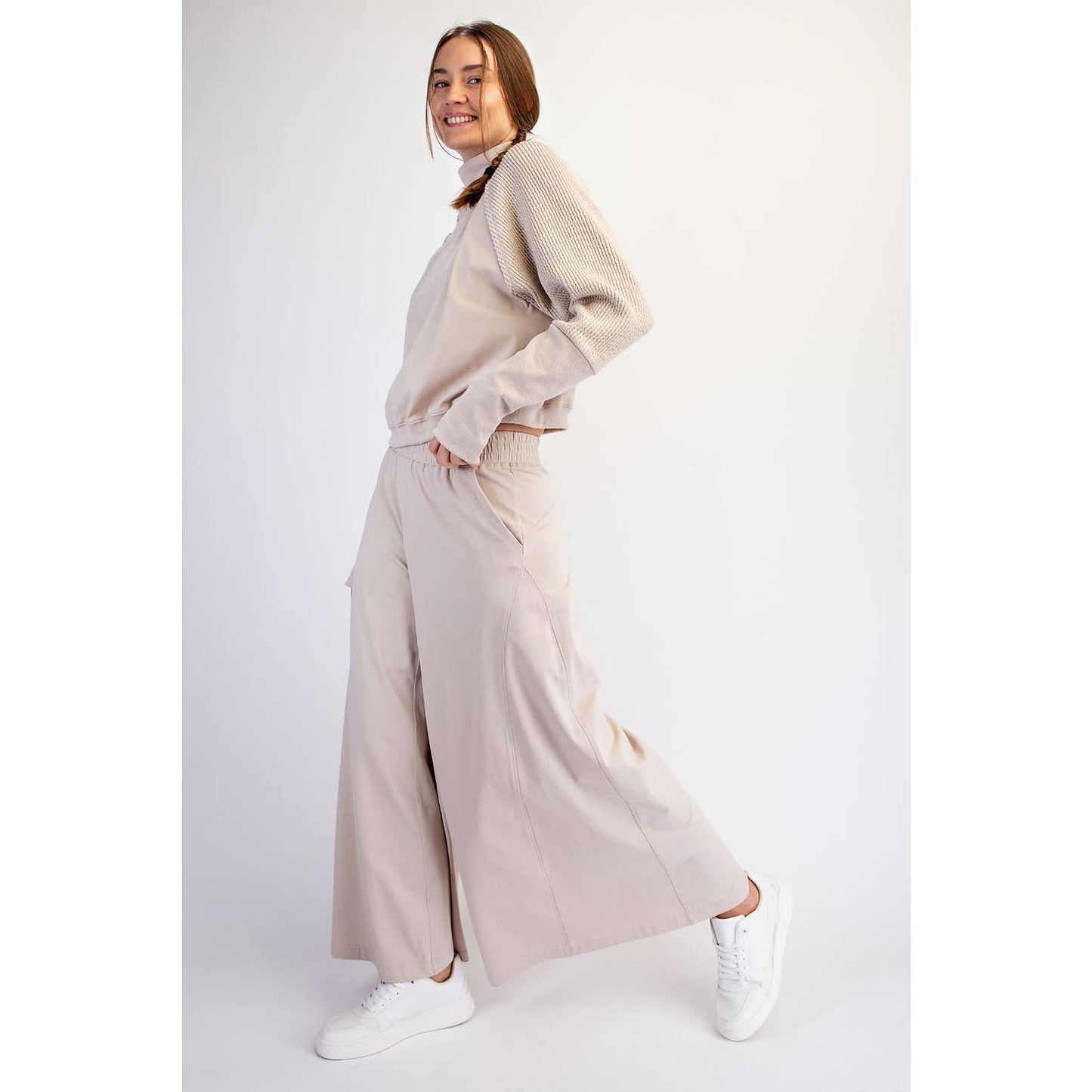 COTTON LYCRA TEXTURED SLEEVE SET