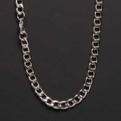 5mm Stainless Steel Curb Chain Necklace for Men